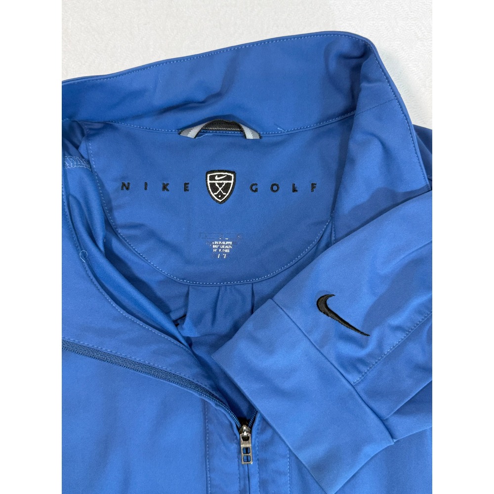 Nike Golf Mens XL Blue Quarter Zip Pullover Long Sleeve Mock Neck Jacket‎